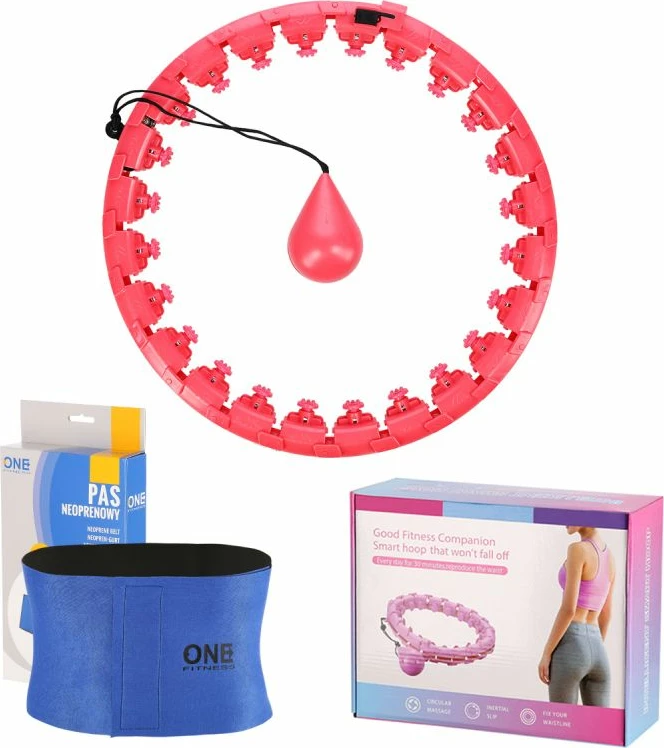 Hula hop me peshë Yakimasport FH01, e kuqe