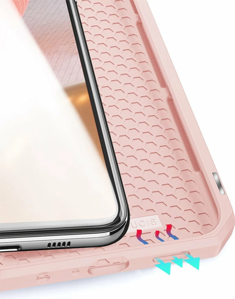 Mbështjellës Dux Ducis Skin X Bookcase për Samsung Galaxy A72 4G, Rozë