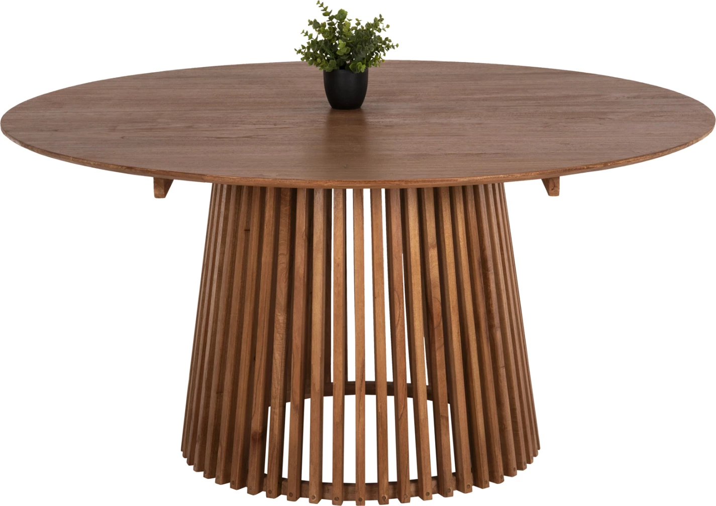 Tavolinë e rrumbullakët për ngrënie, FRANTZ, HM9457.11, dru MINDI, ngjyrë natyrale, Φ150x75H cm