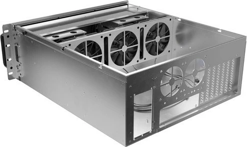 Kasë serveri Lanberg SC01-5204-12B, 4U, për rack 19", ATX/ITX/Micro ATX/SSI-CEB, 13 slote disqesh, 5 ventilatorë, e zezë/çelik