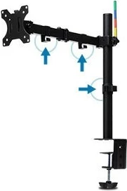 Mbajtëse/krah monitori Kensington SmartFit Ergo Single Extended K55408WW, VESA 75x100, deri 34\"/8 kg, montim në tavolinë, e zezë