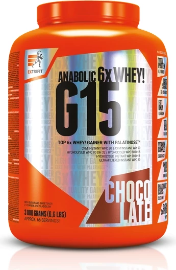 Proteinë për shtim peshe Extrifit Anabolic G15 Mass, Choco Choco, 66 servime, 3kg
