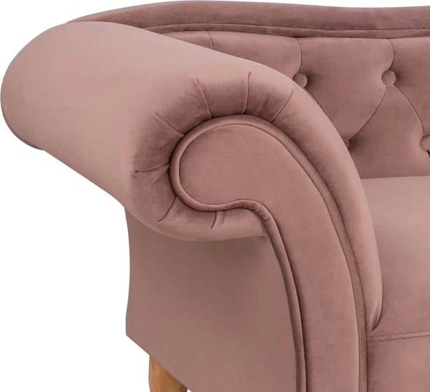 Shezlong dusty pink kadife FH3008.05 krah i djathtë 187x61x82cm