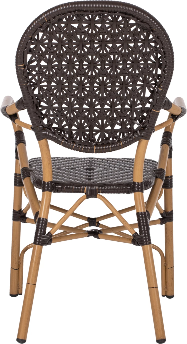 Karrige alumini FH5926.01, pamje bambuje, ratan PE kafe, 56x62x95H cm