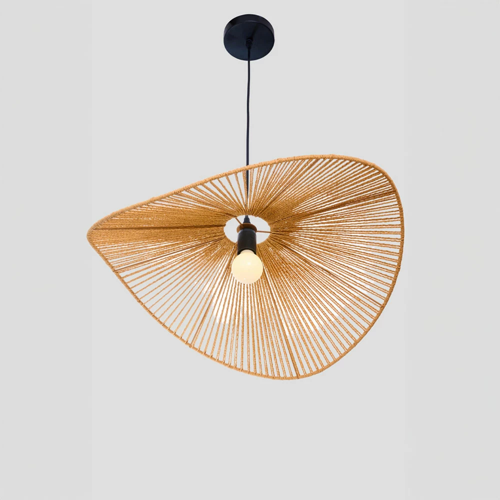 Llambë tavani LUMA, litar kafe, letër, 60x20.5cm