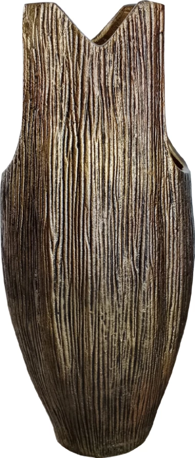 Vazo BAJAN, alumin, ngjyrë ari antik, 20x14x46 cm
