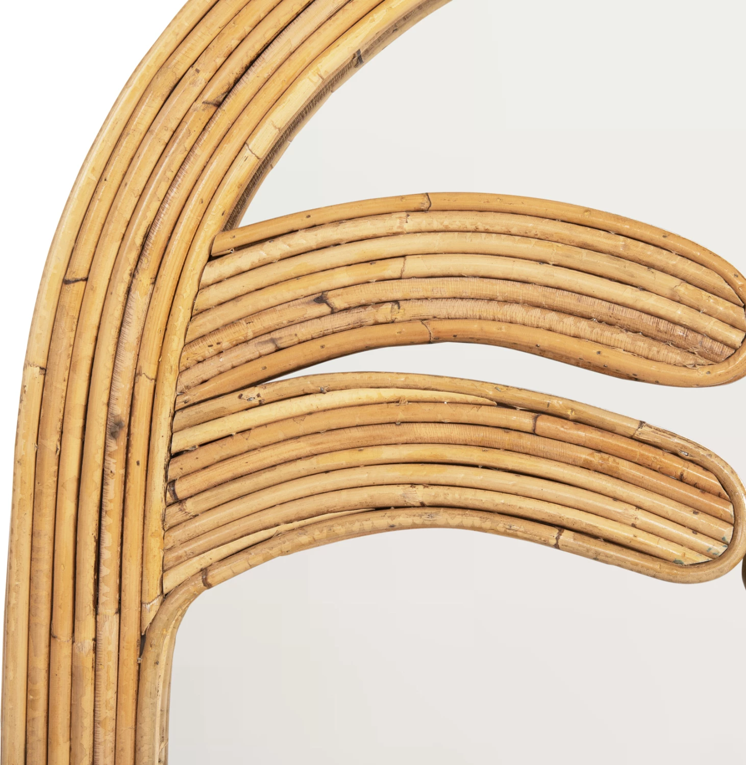 Pasqyrë muri REFLECT FH4366, kornizë natyrale rattan, 61x5x80 cm