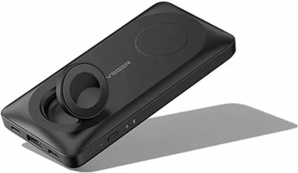 Powerbank magnetik 3-në-1 VEGER MagMulti W1156 10000mAh PD 20W, i zi