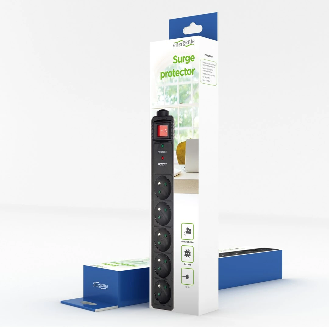 Kabllo vazhduese Gembird, SPF5-C-10, 3m, e zezë