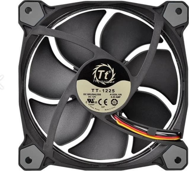 Ventilatorë RGB për kasë kompjuteri Thermaltake Riing 12 LED, 3 copë, 120mm, 256 ngjyra