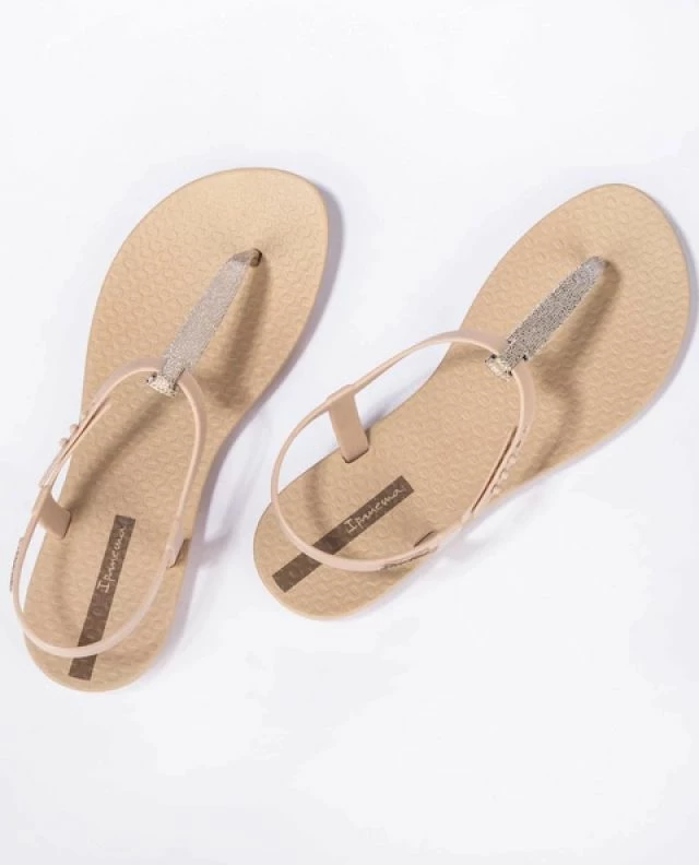 Sandale për femra Ipanema, bezhë me ari