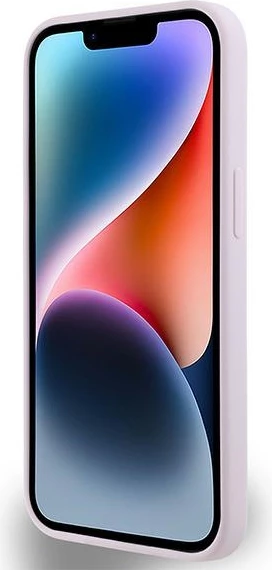 Mbështjellës DKNY Liquid Silicone Small Metal Logo MagSafe për iPhone 14/15/13, Rozë