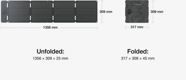 Panel solar EcoFlow 60W, USB-C, IP68, i palosshëm