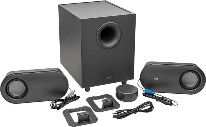 Altoparlantë 2.1, Logitech, Z407 (980-001348), Bluetooth, 80W peak/40W RMS, kontroll dial wireless 30 m, të zinj