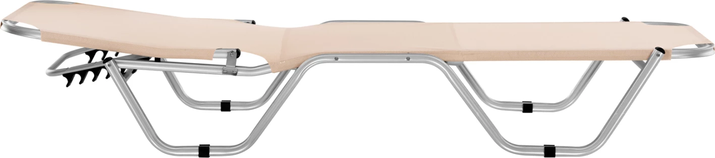 Shezlong profesional alumini FH5071.60 ngjyrë krem 60x195x30 cm