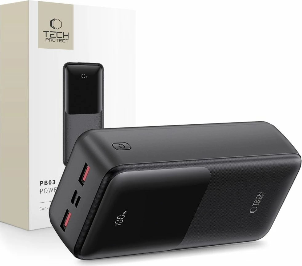Powerbank Tech-Protect PB03 30000mAh 22.5W, e zezë