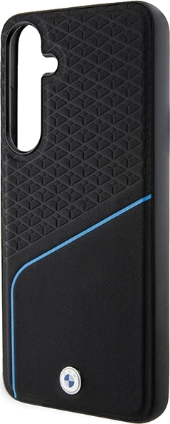 Mbështjellës BMW Signature Leather Textured & Line MagSafe për Samsung Galaxy S24+ S926, i zi