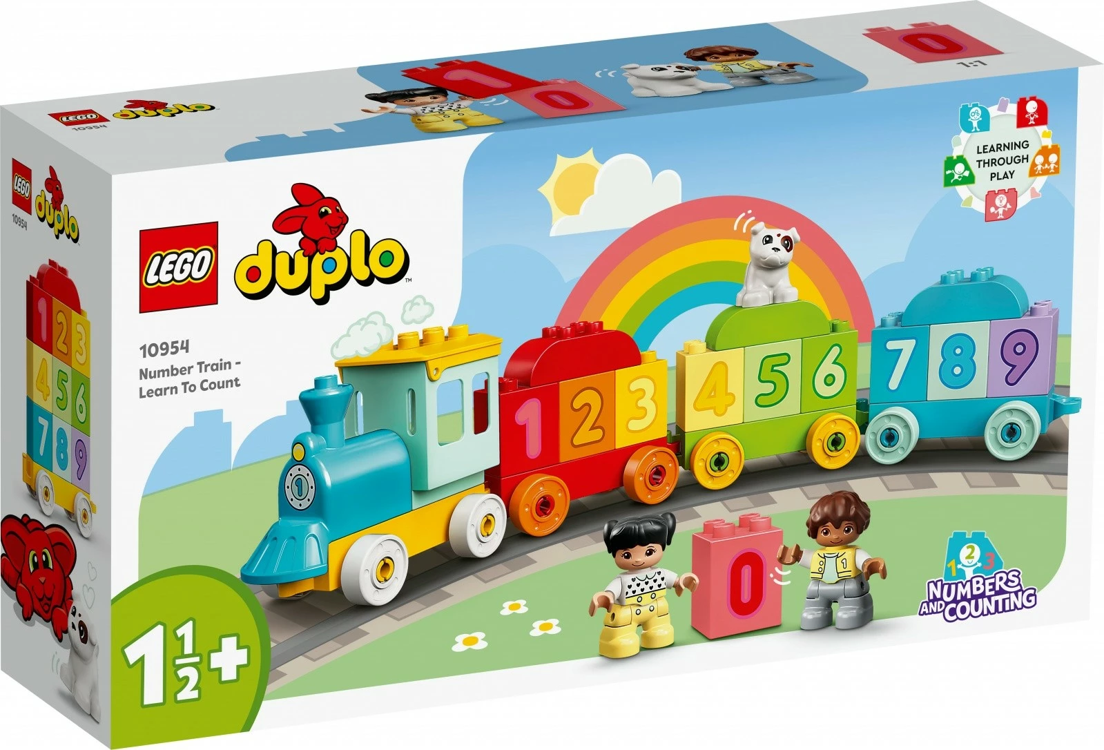 Set lodrash LEGO DUPLO 10954 Treni me numra, shumëngjyrësh, për fëmijë të vegjël