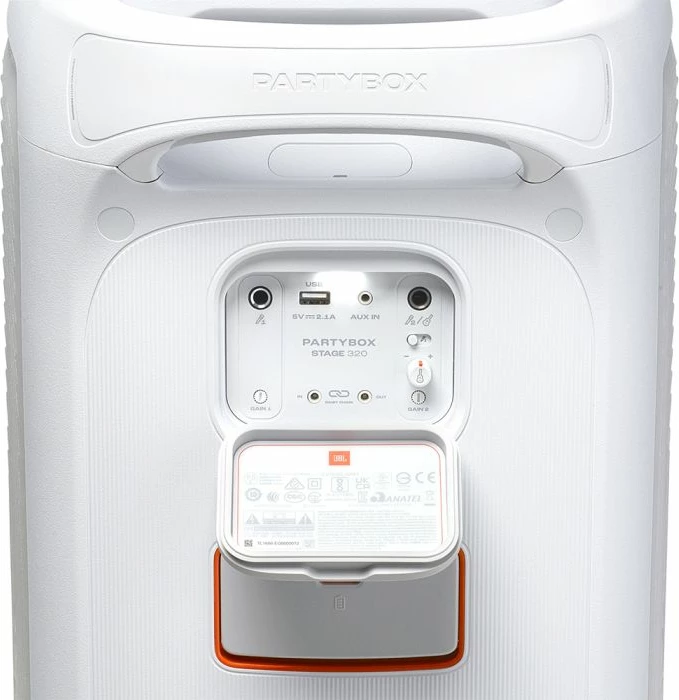 Altoparlant portativ JBL PartyBox Stage 320 240W Bluetooth RGB USB IPX4 i bardhë