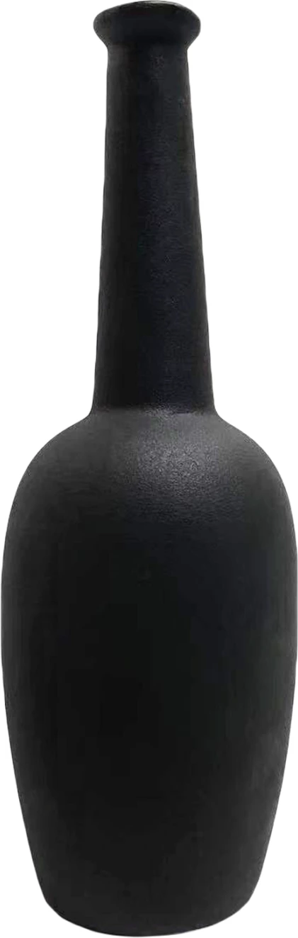 Dekor tavoline qeramike ELENDIL FH4592.02, ngjyrë e zezë mat, Φ10x30.5H cm