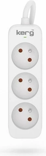 Shtrirës rryme KERG, 3 priza, 3m, 16A