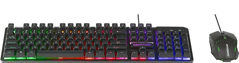 Set tastierë dhe Maus gaming, Tracer Boost TRAKLA47475, mekanike, me kabllo USB, ndriçim LED RGB, QWERTY English (US), maus 800–1600 DPI 6 butona, e zezë, set