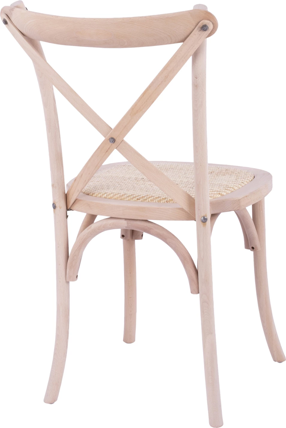 Karrige Owen prej druri, e grumbullueshme, prej druri ahu, e papërpunuar, me shpinë të kryqëzuar, FH8575.20, 45x55,5x90 cm