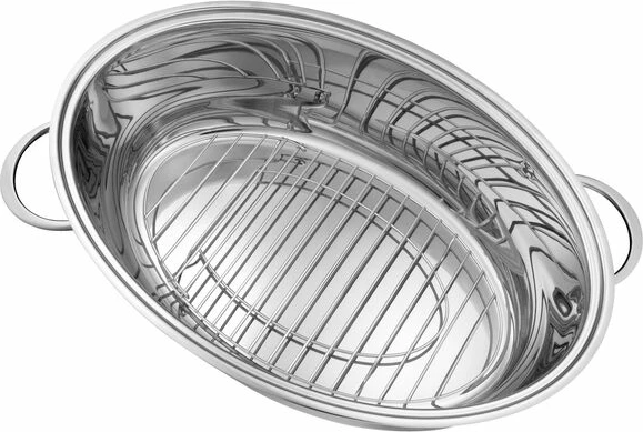 Tavë pjekjeje 41 cm, çelik inox 18/10, argjend