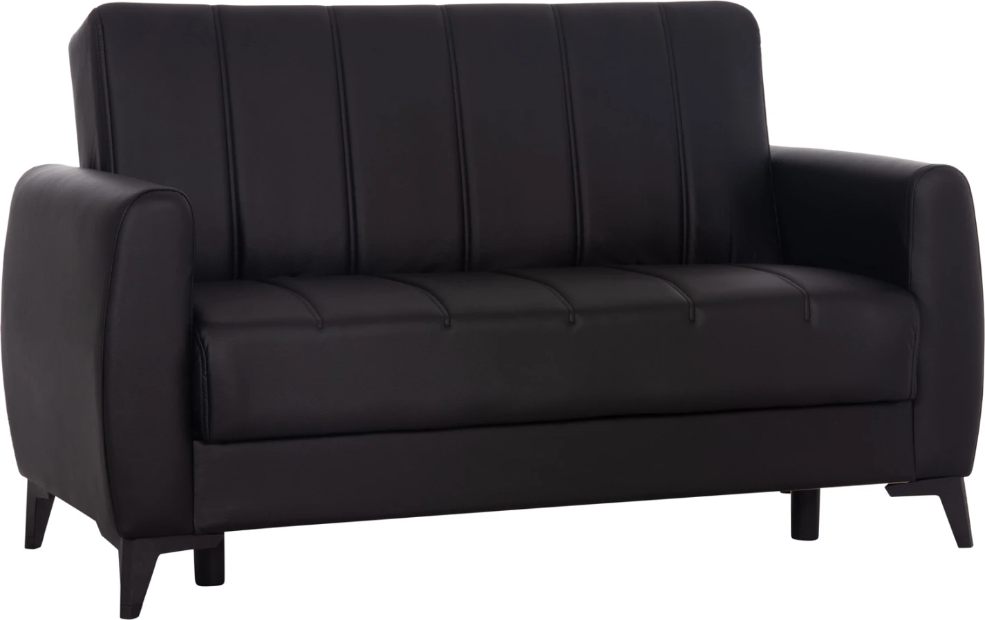 Divan-krevat 2 vende me hapësirë për depo, ngjyrë e zezë, NIKKO FH3293.11, 144x75x84cm