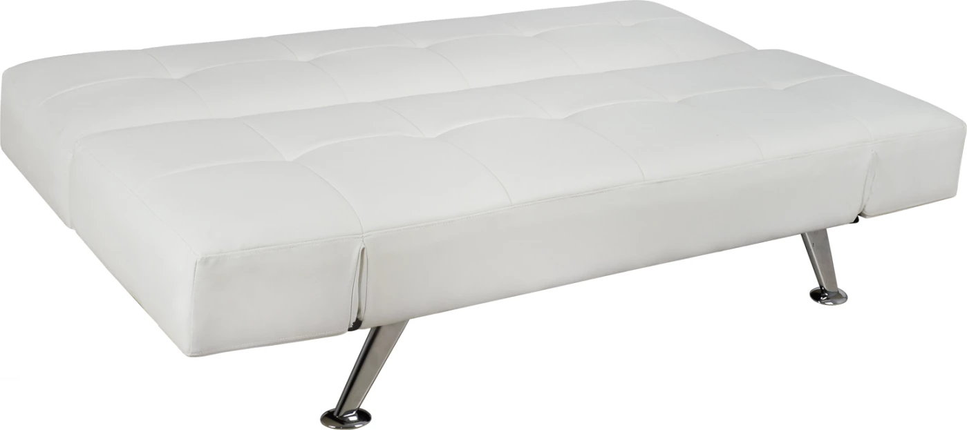 Divan/Shtrat FH3001.01 Thom me krahë të palosshëm, PU i bardhë, 189x93x82 cm