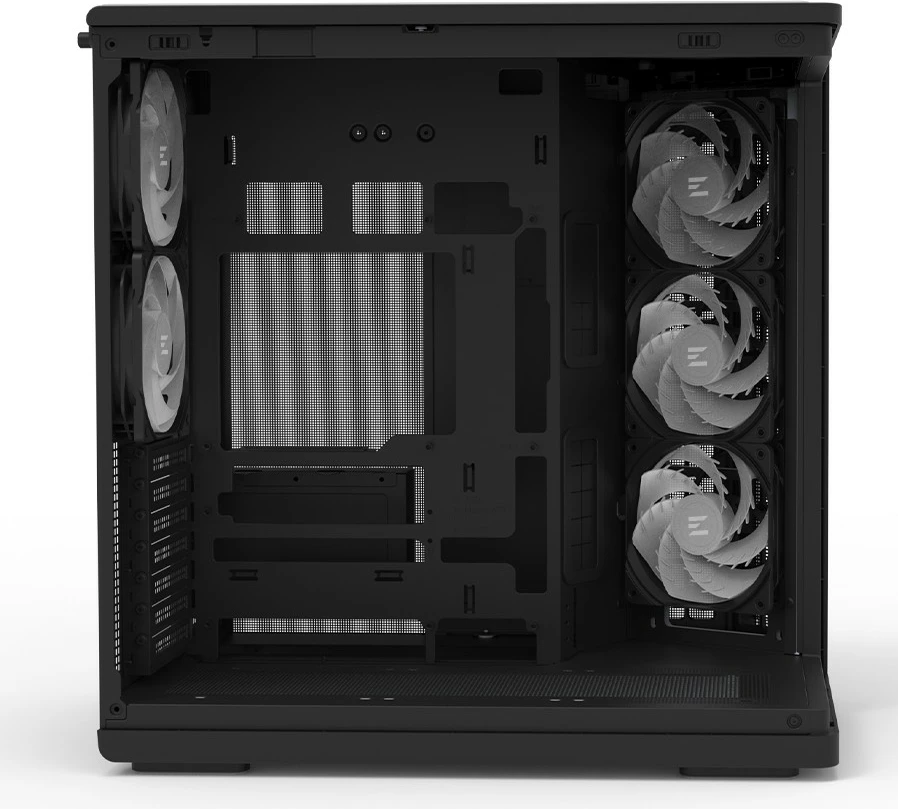 Kasë Zalman P60 Black Mid-Tower, ATX/Micro ATX/Mini ITX, 5x ARGB ventilatorë, USB Type-C, panel xhami, e zezë