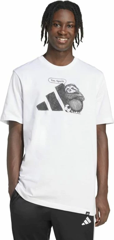 Maicë adidas për meshkuj, e bardhë