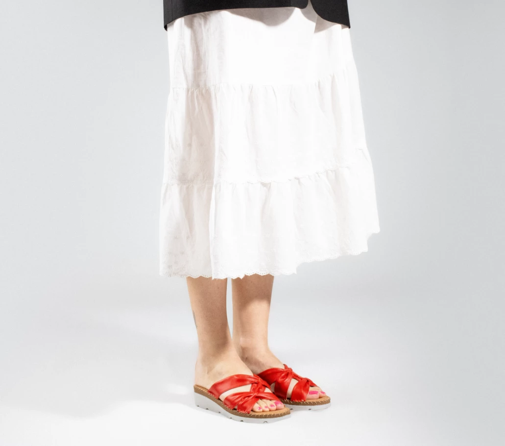 Sandale per femra LINA, të kuqe 