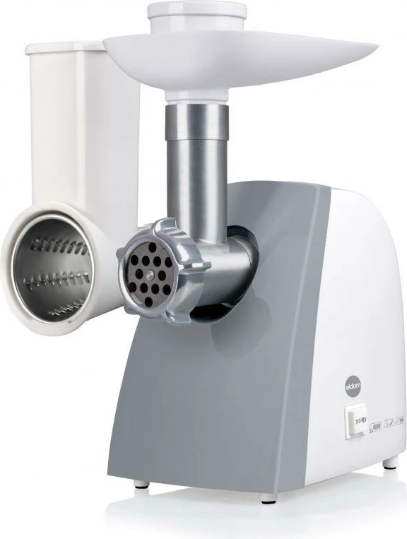 Makineri bluarëse mishi dhe prerëse perimesh Eldom M200ZT, 400W, gri/bardhë, set aksesorësh