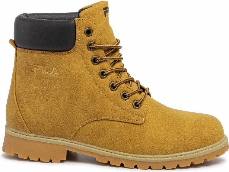 Këpucë Fila për meshkuj, ngjyrë kafe me portokalli