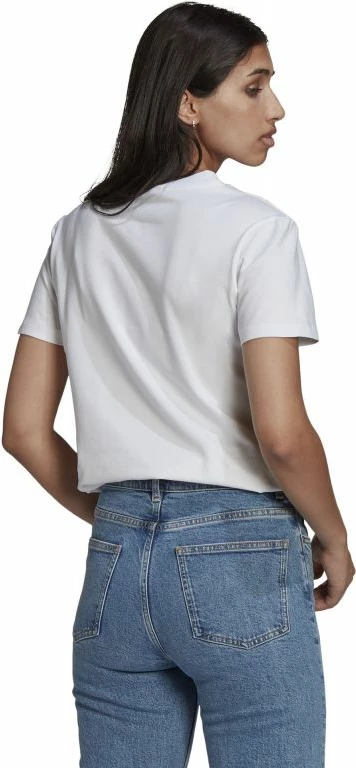 Maicë adidas Trefoil për femra, e bardhë