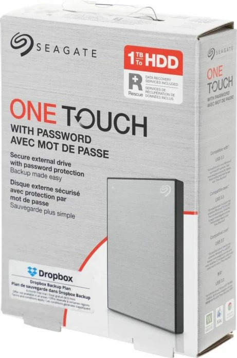 Hard disk i jashtëm Seagate One Touch STKY1000401 1TB 2.5" USB 3.0, silver