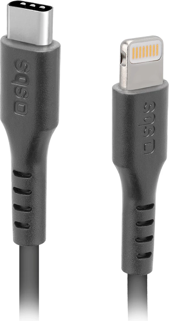 Kabllo SBS TECABLELIGTC1K USB-C në Lightning, 1m, e zezë