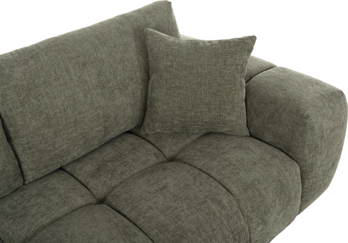 Kënd divani (majtas) COVEN FH3266.04L, pëlhurë e gjelbër, 298x102-208x85H cm