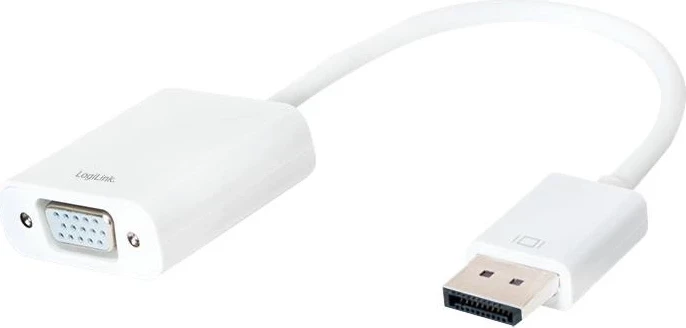 Adaptori Logilink, DisplayPort në VGA, i bardhë
