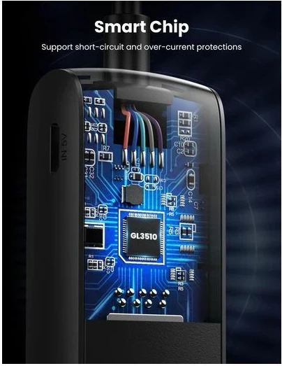 USB hub UGREEN 80657, 4 porta USB 3.0, kabllo 1m, i zi, në kuti