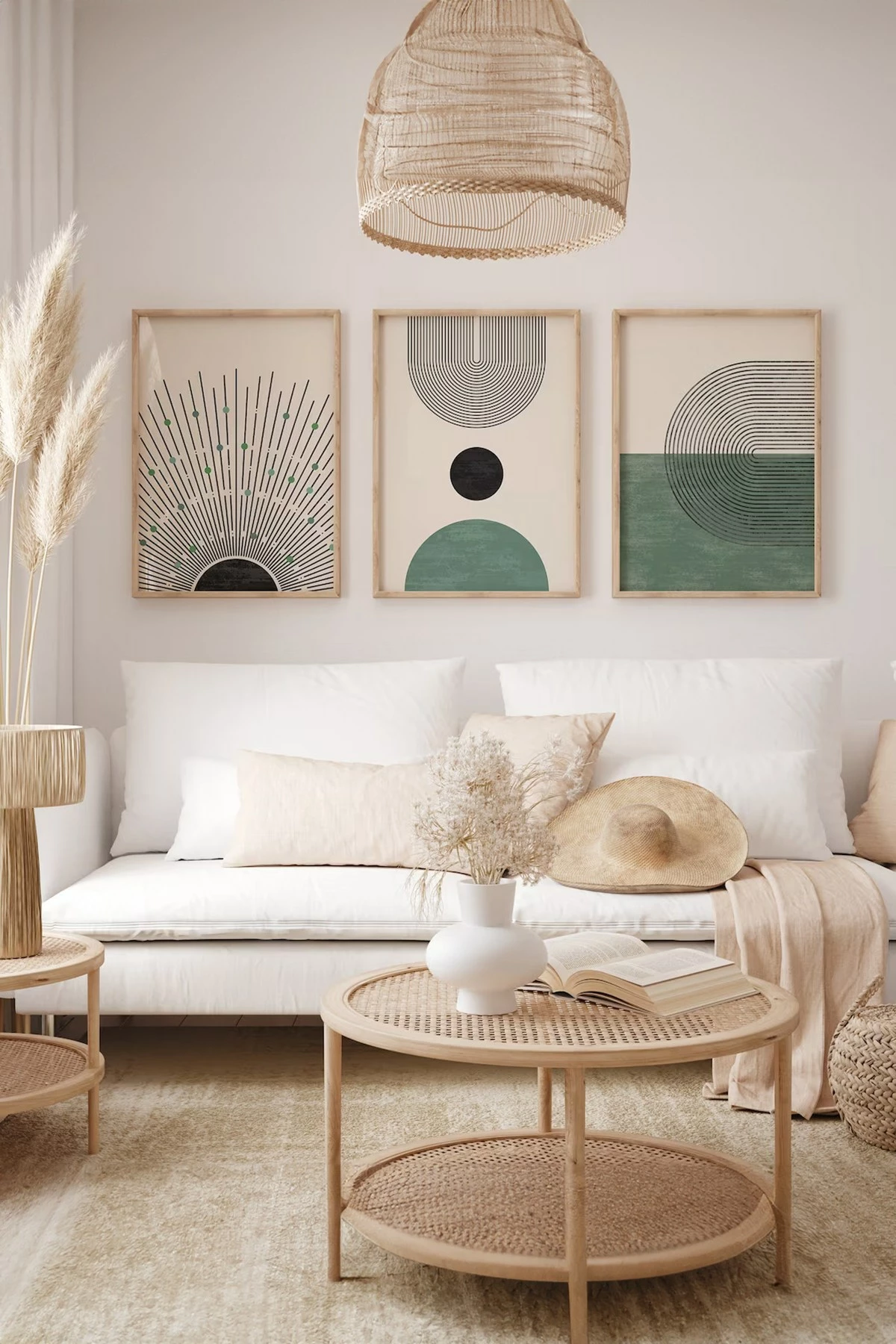 Pikturë dekorative me kornizë (3 copë), Wallity, Artsycllct34