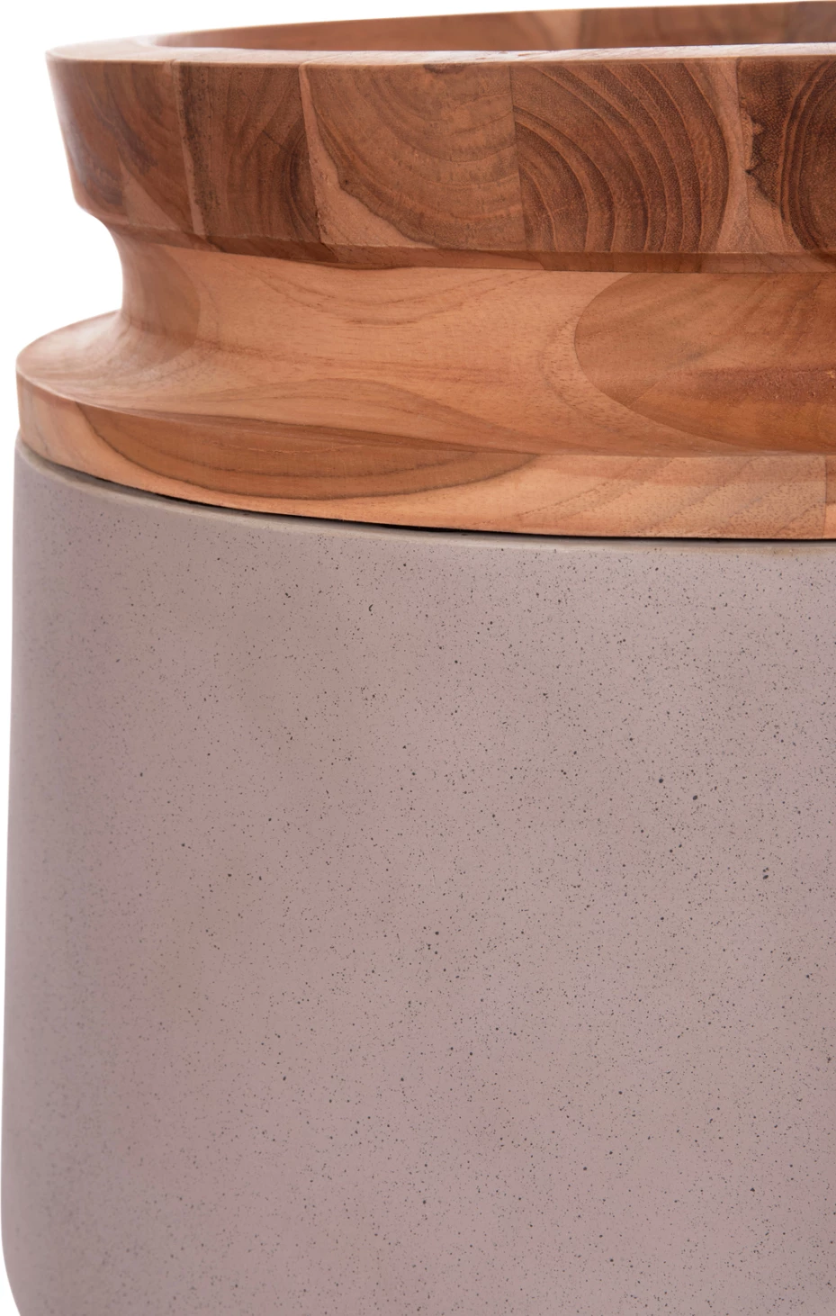 Vazo dekorative për dysheme, fibër-cement, ngjyrë gri matte, dru tik, LINTER FH4662.05L, 41x47cm