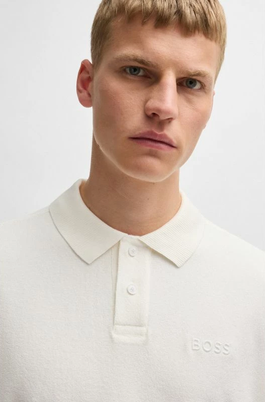 Maicë polo Boss për meshkuj, e bardhë