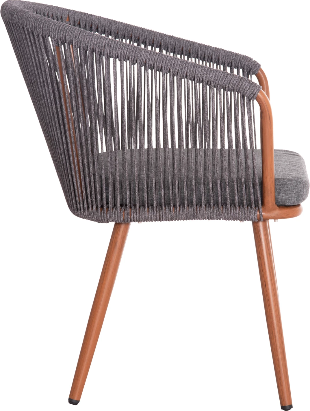 Karrige për ngrënie HARRIET FH5548.11, alumin kafe, kornizë gri, 60x62x80.5 cm, set prej 4 copash