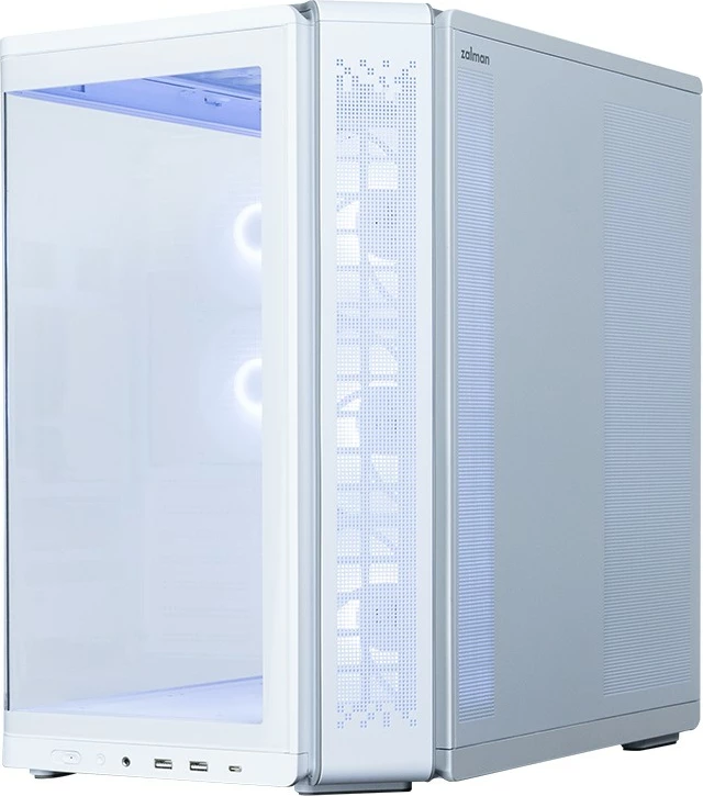 Kasë, Zalman P60, mid-tower, për ATX/Micro ATX/Mini ITX, 5x ARGB ventilatorë, e bardhë
