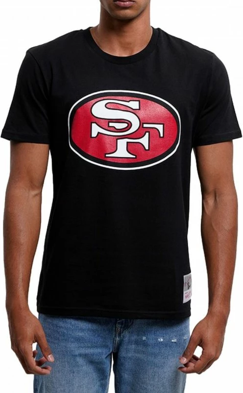 Maicë për Meshkuj Mitchell & Ness me Logo e NFL Team San Francisco 49ers, e Zezë