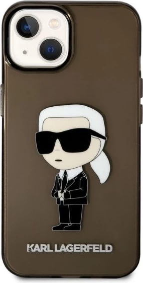 Mbështjellës Karl Lagerfeld Ikonik Karl për iPhone 14 Plus, i zi