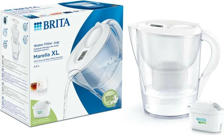 Ibrik filtri për ujë Brita Marella XL Maxtra PRO, 3.5L, Bardhë