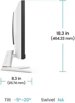 Monitor gaming BenQ EX271, 27 inç, IPS, 180Hz, Full HD, i bardhë/zi